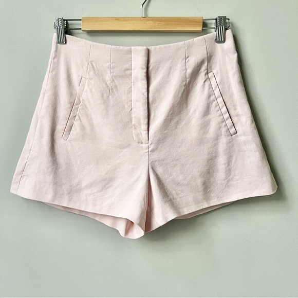 Veronica Beard Shorts Women’s 4 Linen Blend Pink Pastel Classic Preppy Coastal - Picture 1 of 12